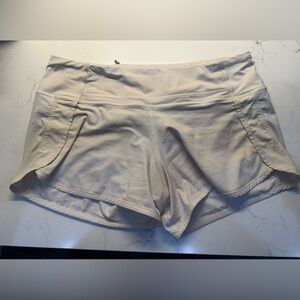 White Lululemon speed up shorts